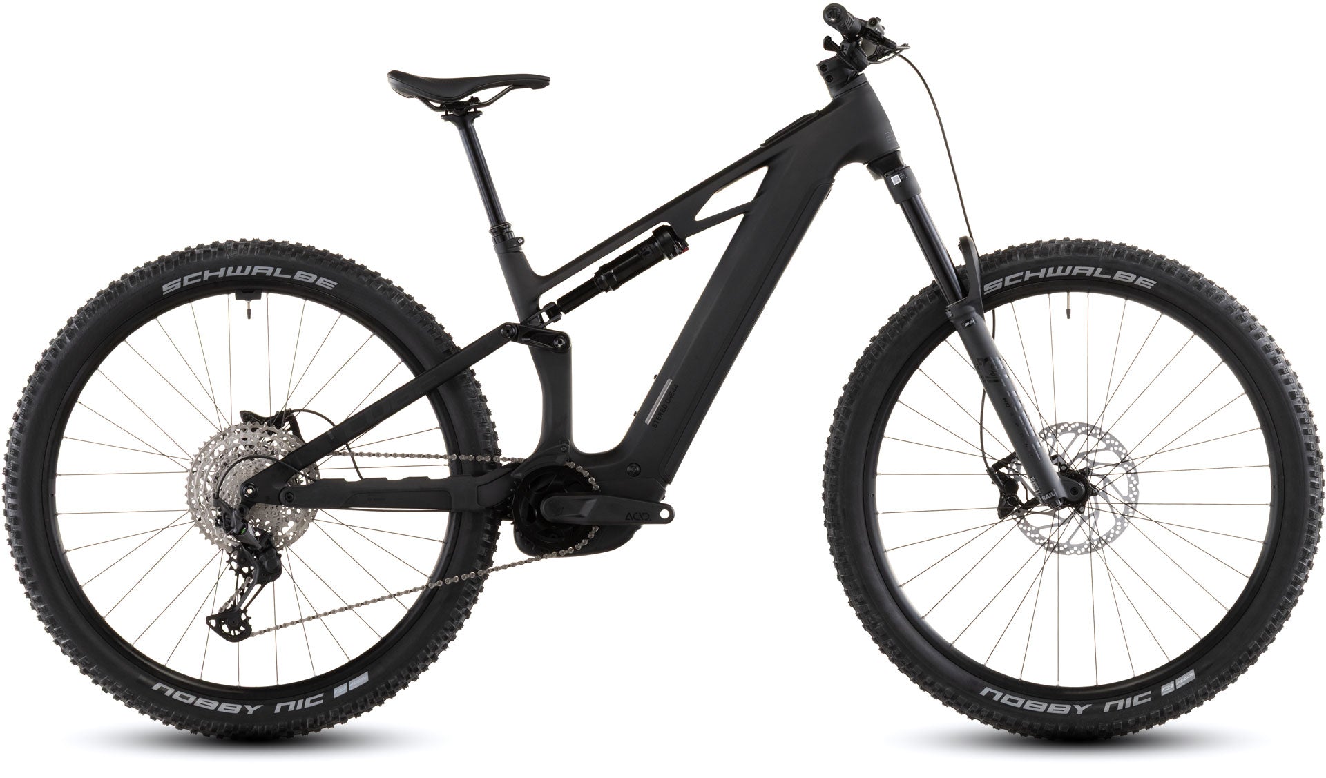 E-bike CUBE Stereo Hybrid 144 HPC Race 800 Blackline con motor Bosch CX y doble suspensión