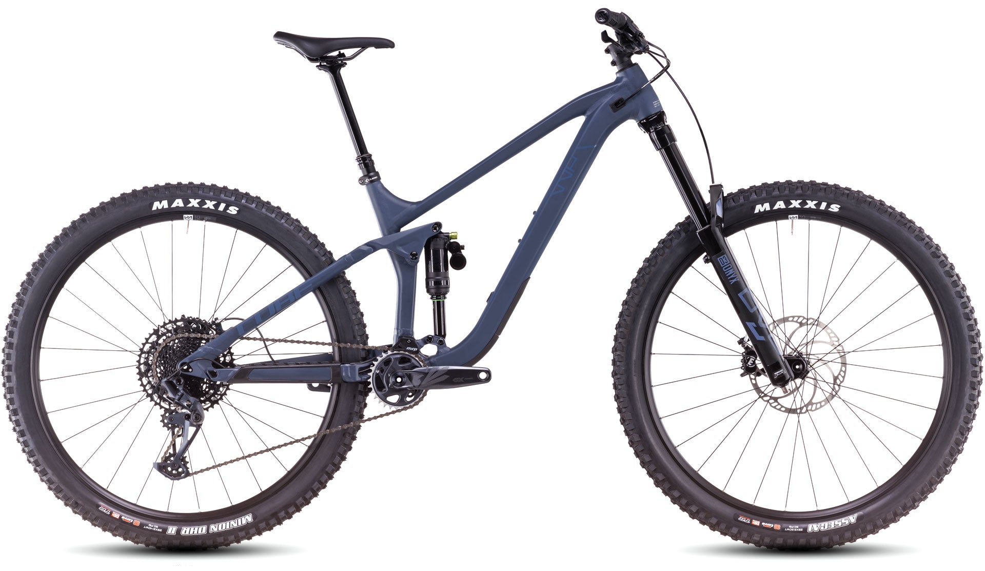 Bicicleta CUBE Stereo ONE77 Pro 29 Inkgrey & glossy 2026 vista lateral completa"
