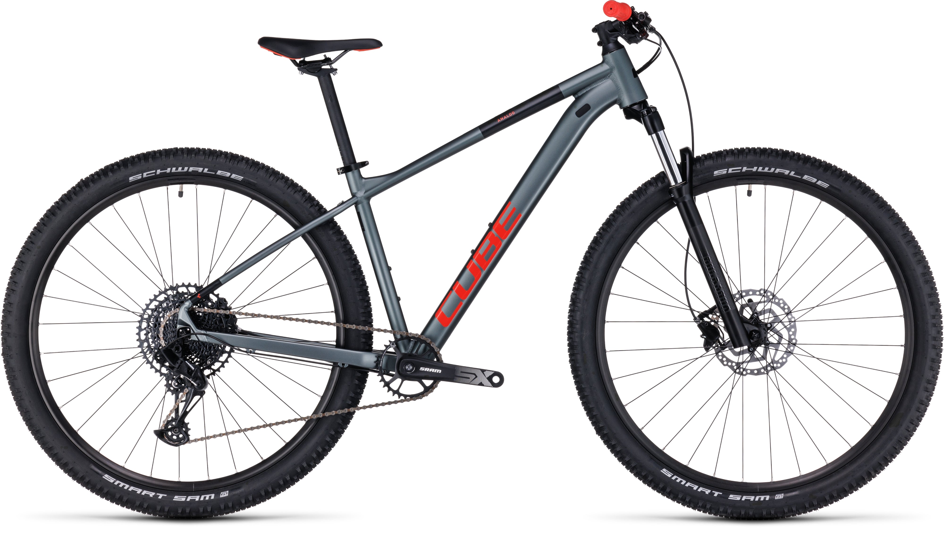 CUBE ANALOG FLASHGREY & RED 2024 | Cube Bike Store MX